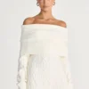 Pavati Long Sleeve Mini Dress (Off White)
