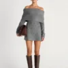 Pavati Long Sleeve Mini Dress (Slate)