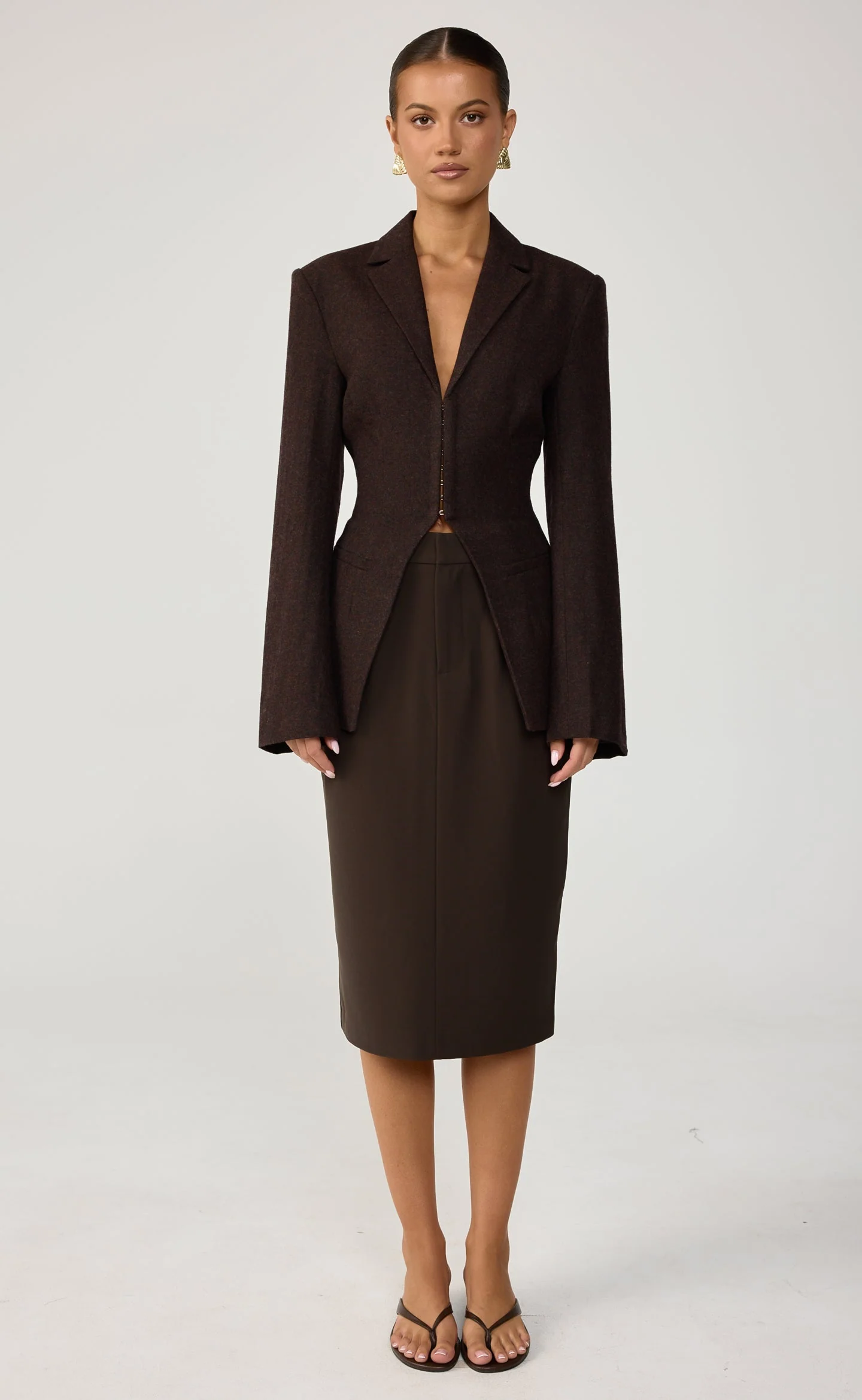 Daphine Blazer (Chocolate Texture)