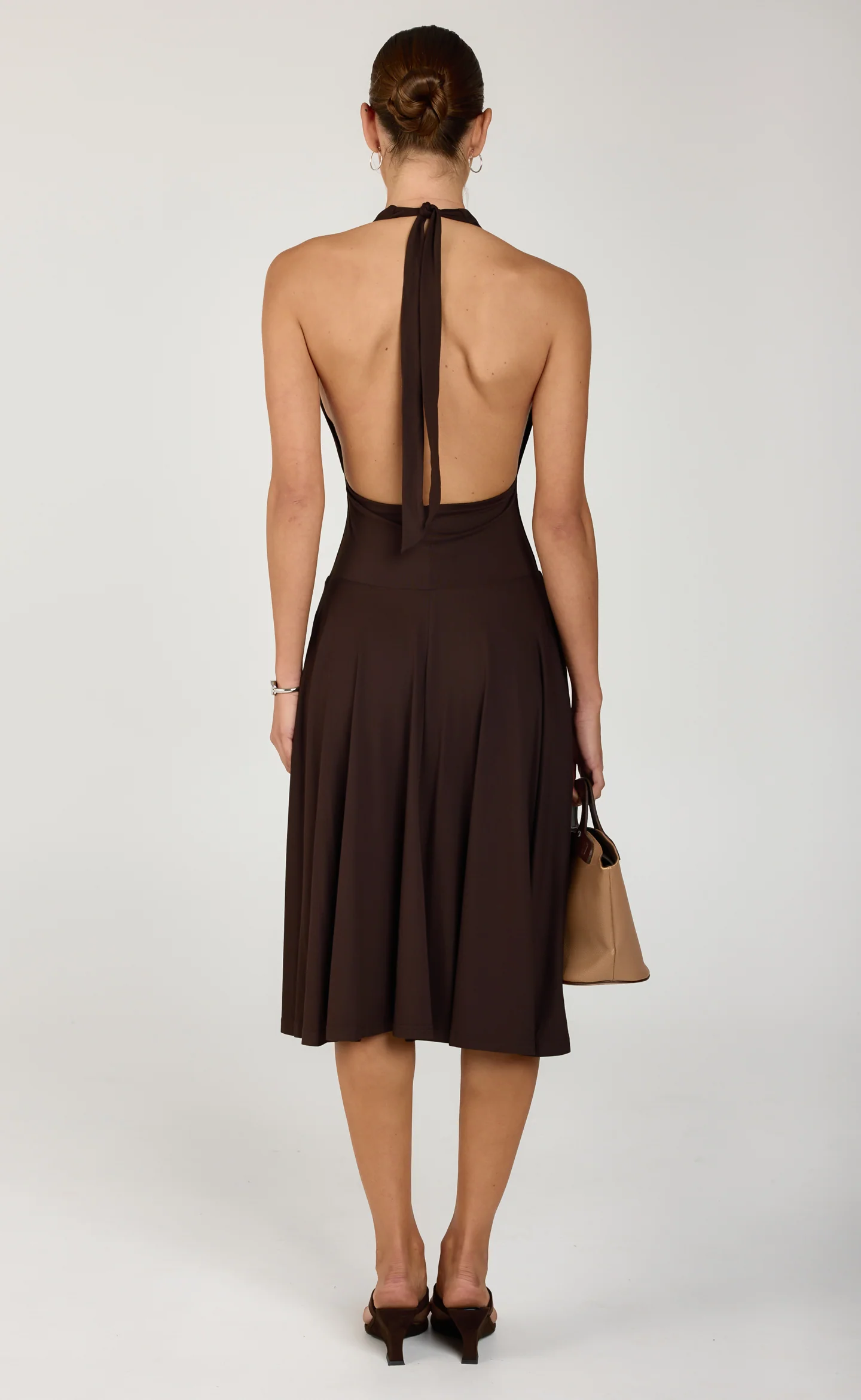 Emelda Midi Dress (Chocolate)