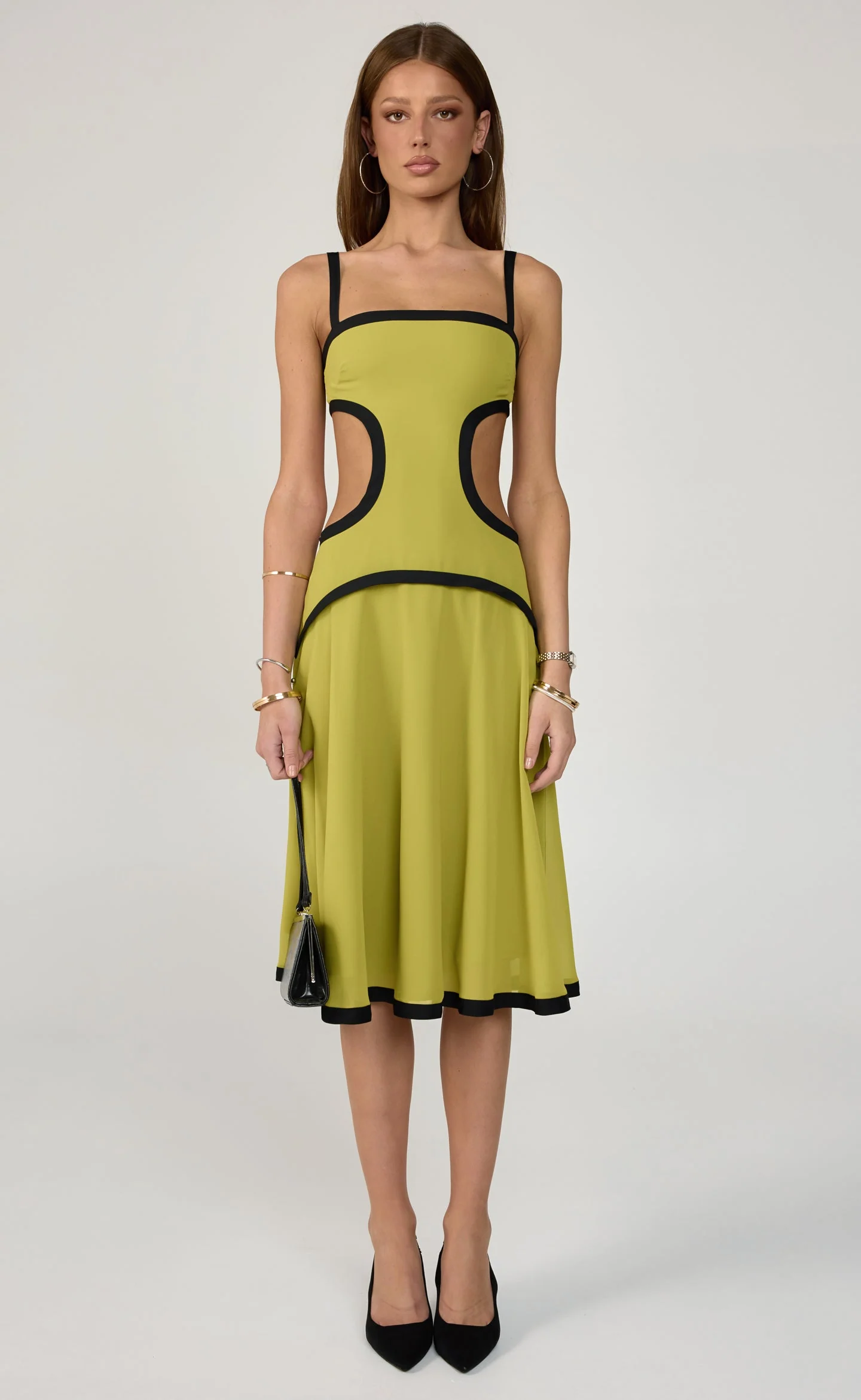 Constance Midi Dress (Olive)