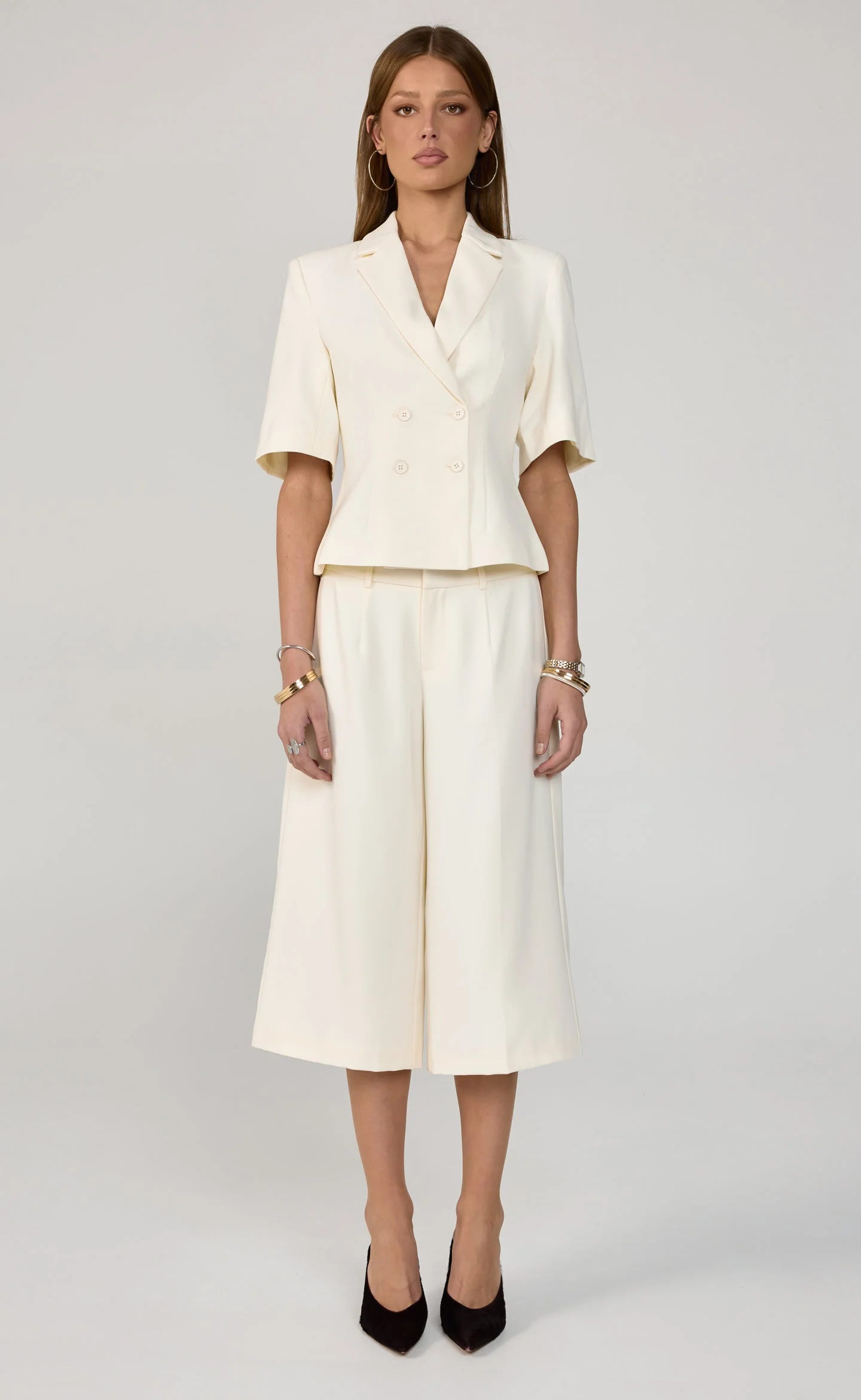Flavia Midi Pants (Cream)