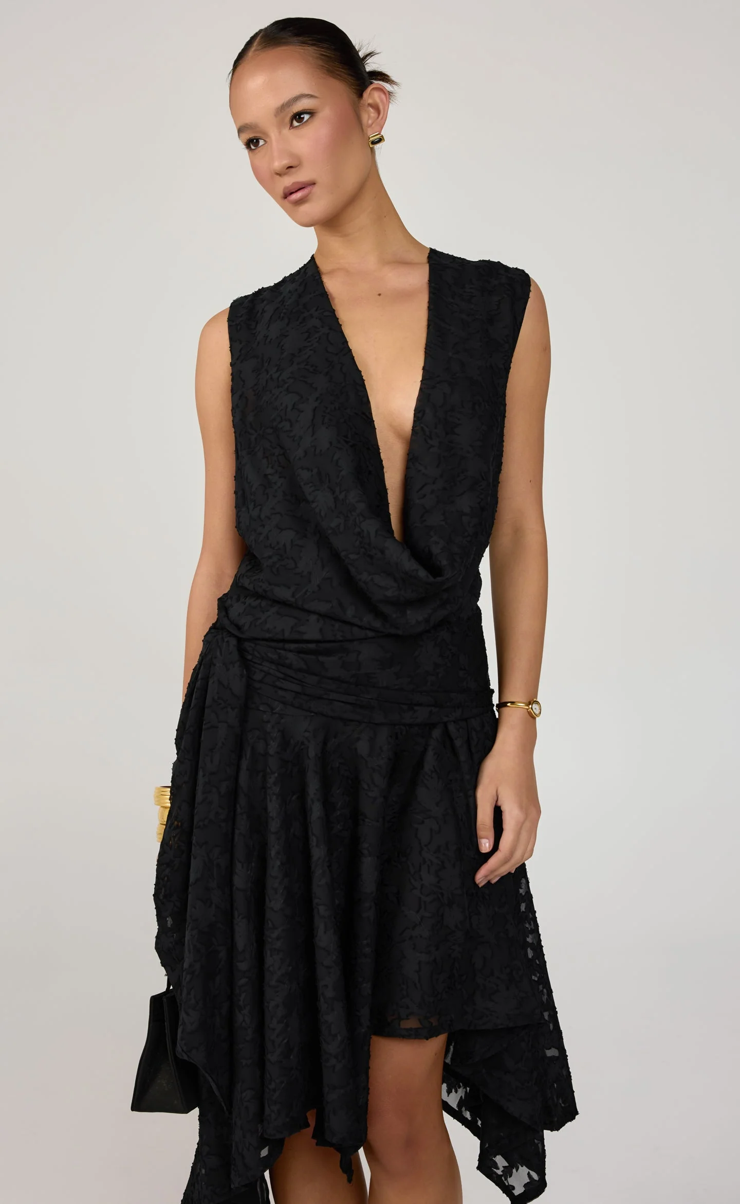 Sherilyn Midi Dress (Black)