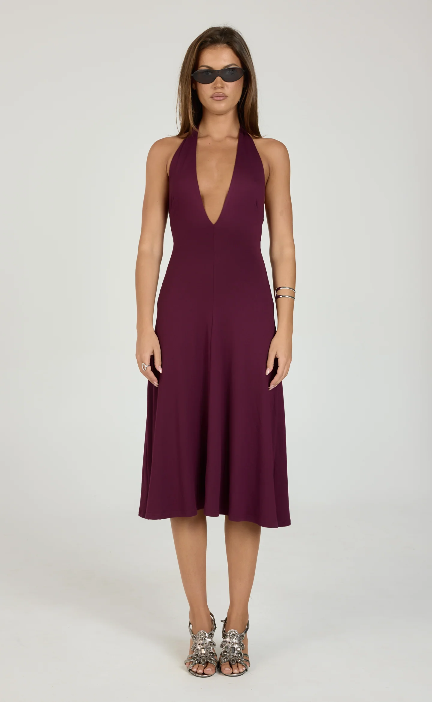 Sable Midi Dress (Plum)