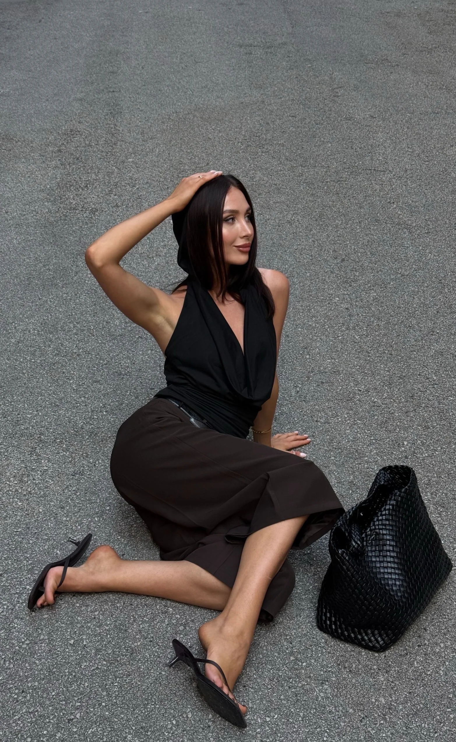 Flavia Midi Pants (Chocolate)