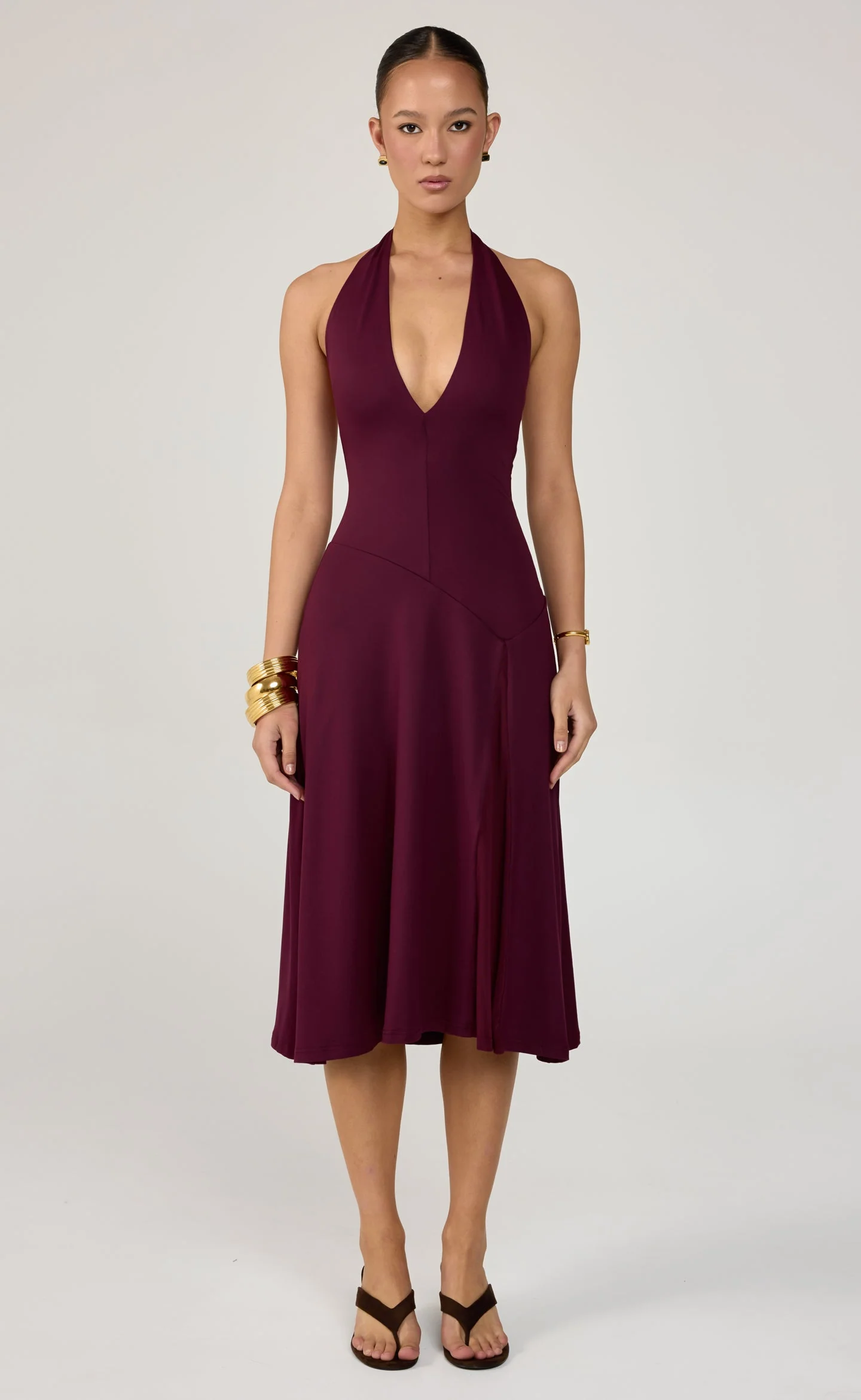 Aubrey Midi Dress (Plum)