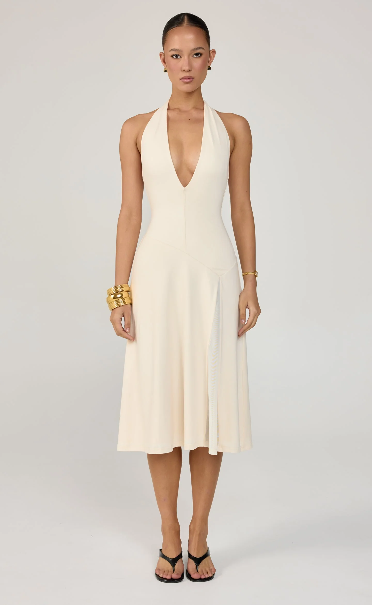 Aubrey Midi Dress (Oat)