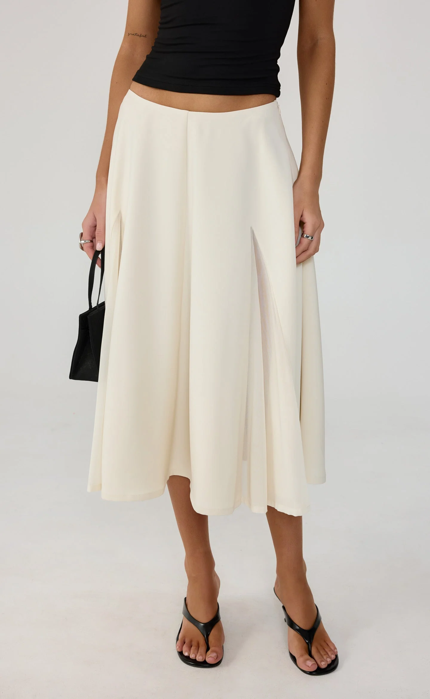 Eveline Midi Skirt (Oat)