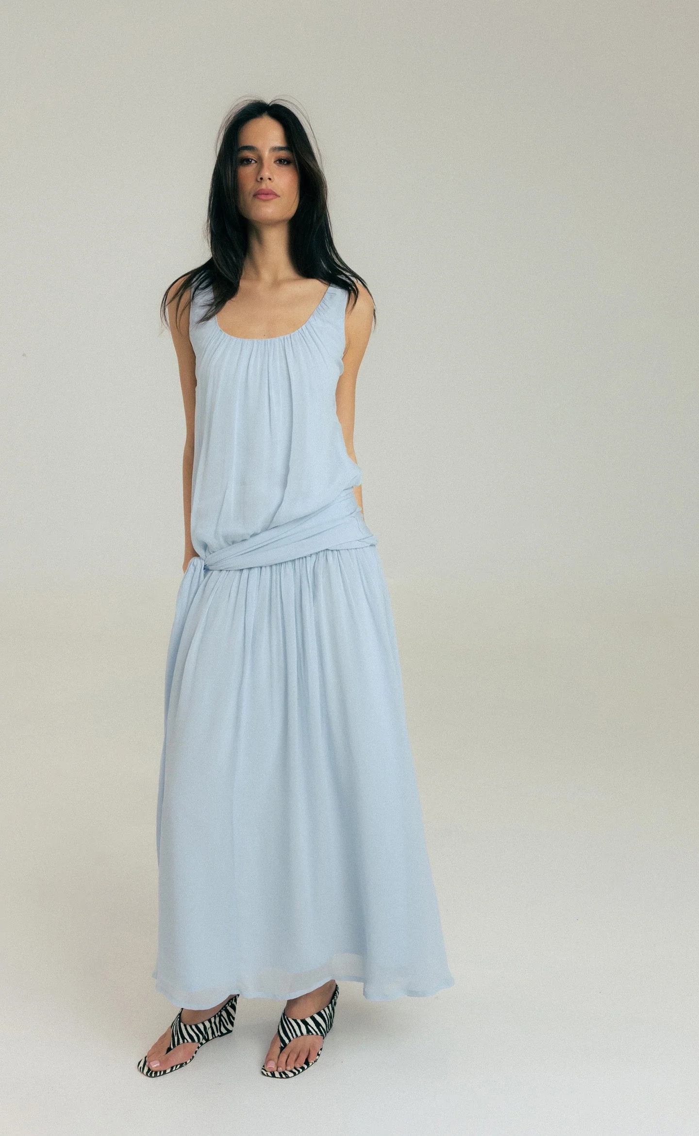 Delphina Maxi Dress (Baby Blue)