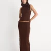 Seline Maxi Skirt (Chocolate)