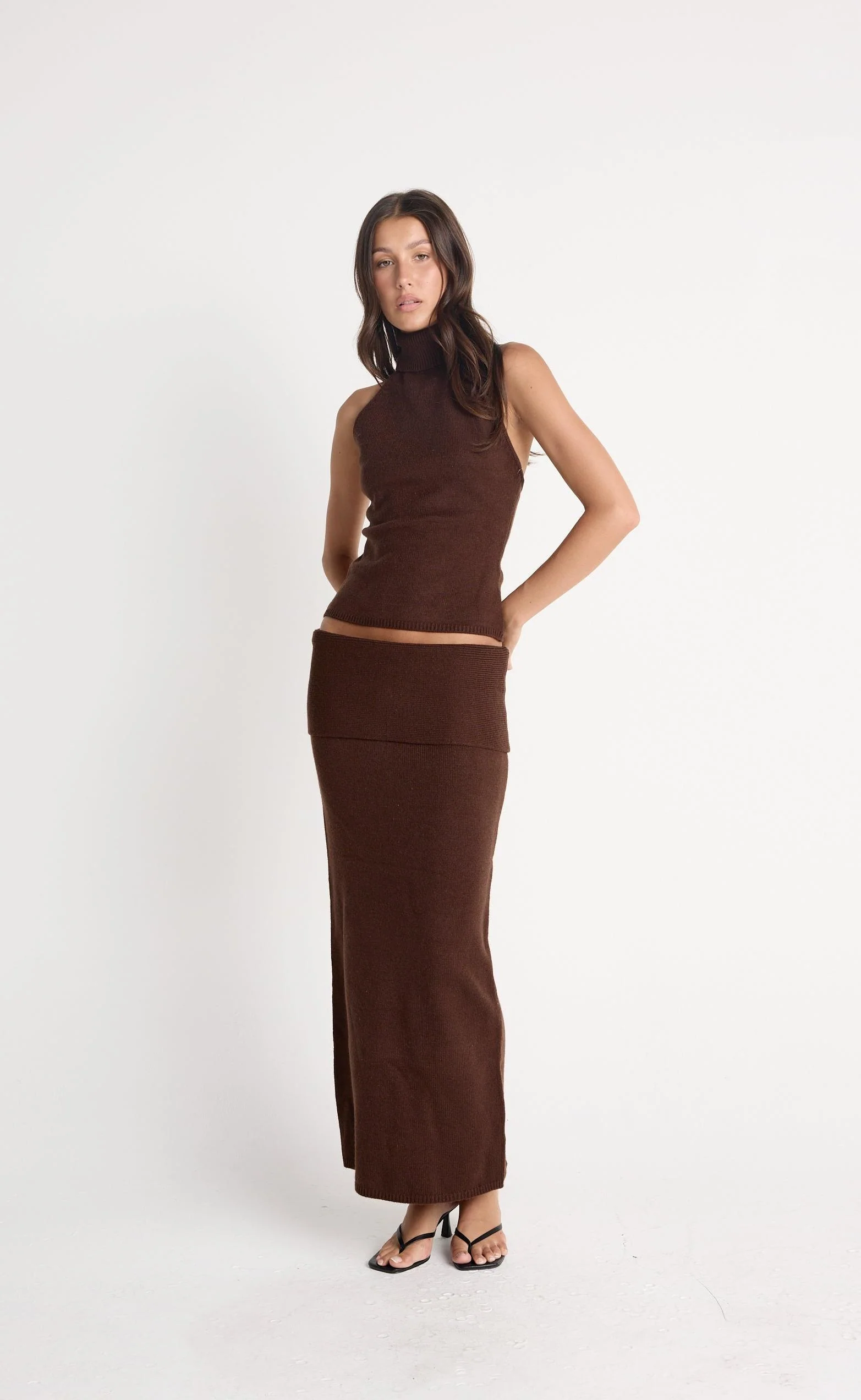 Seline Maxi Skirt (Chocolate)