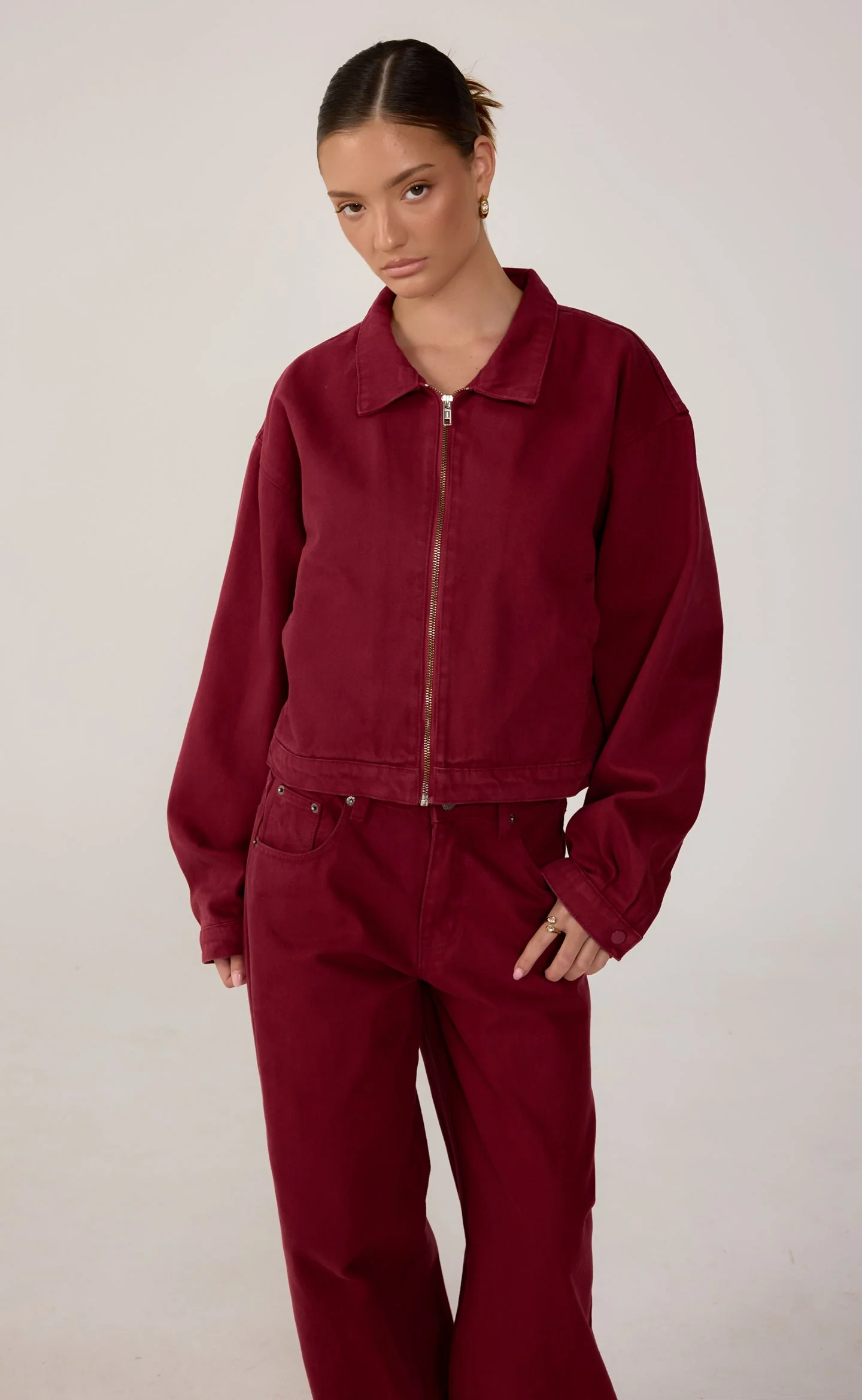 Kace Jacket (Red Denim)