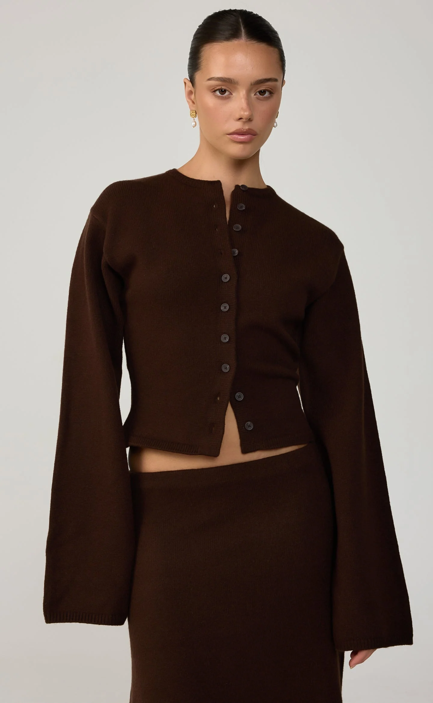 Rain Check Cardigan (Dark Chocolate)