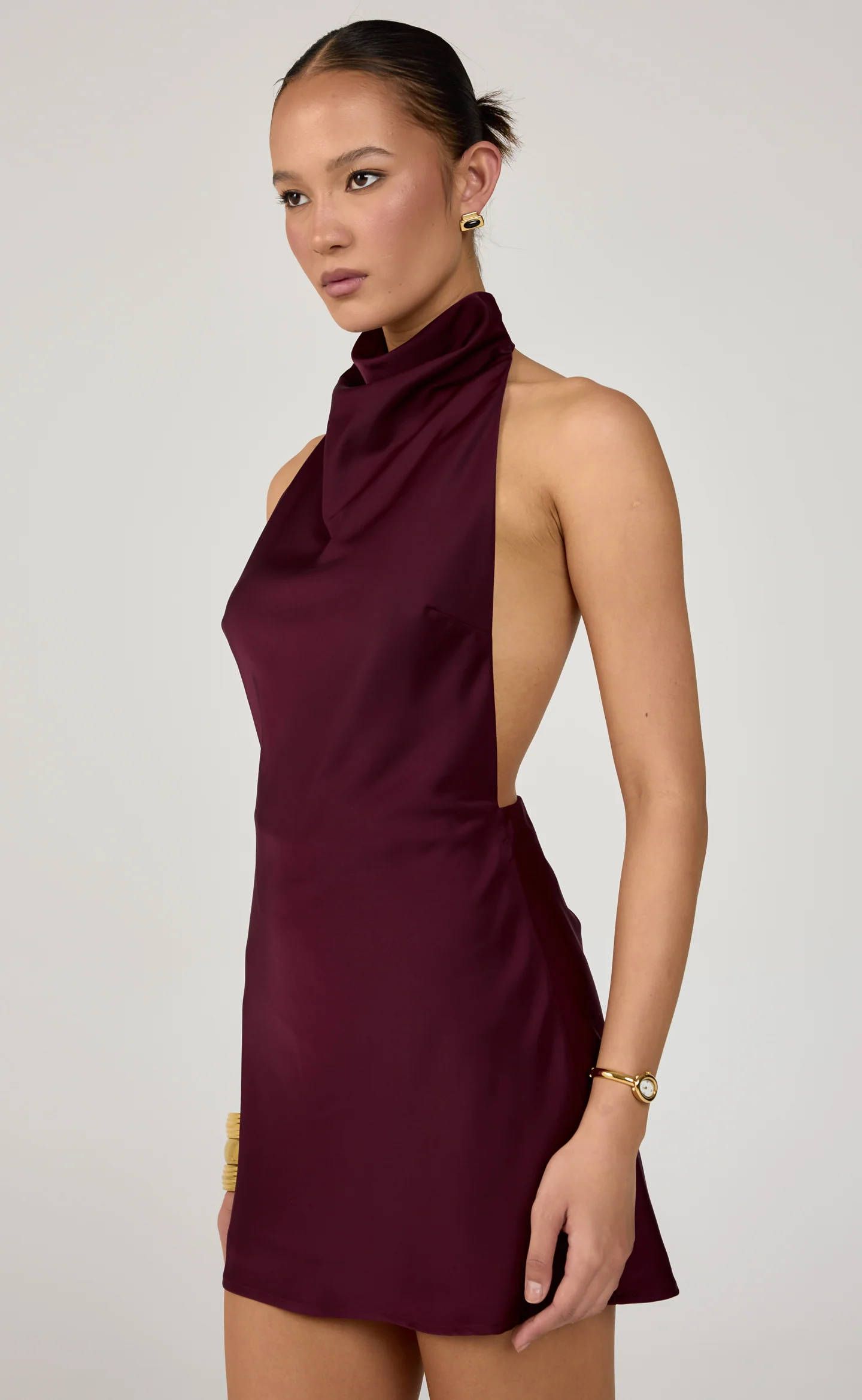 Clara Mini Dress (Plum)