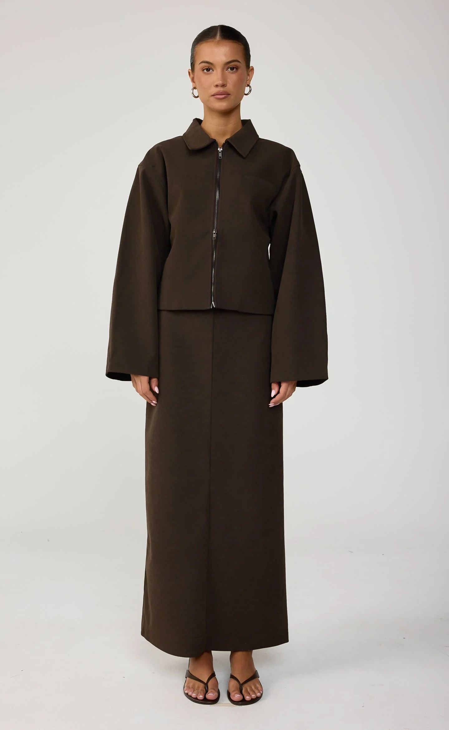 Mara Maxi Skirt (Chocolate)