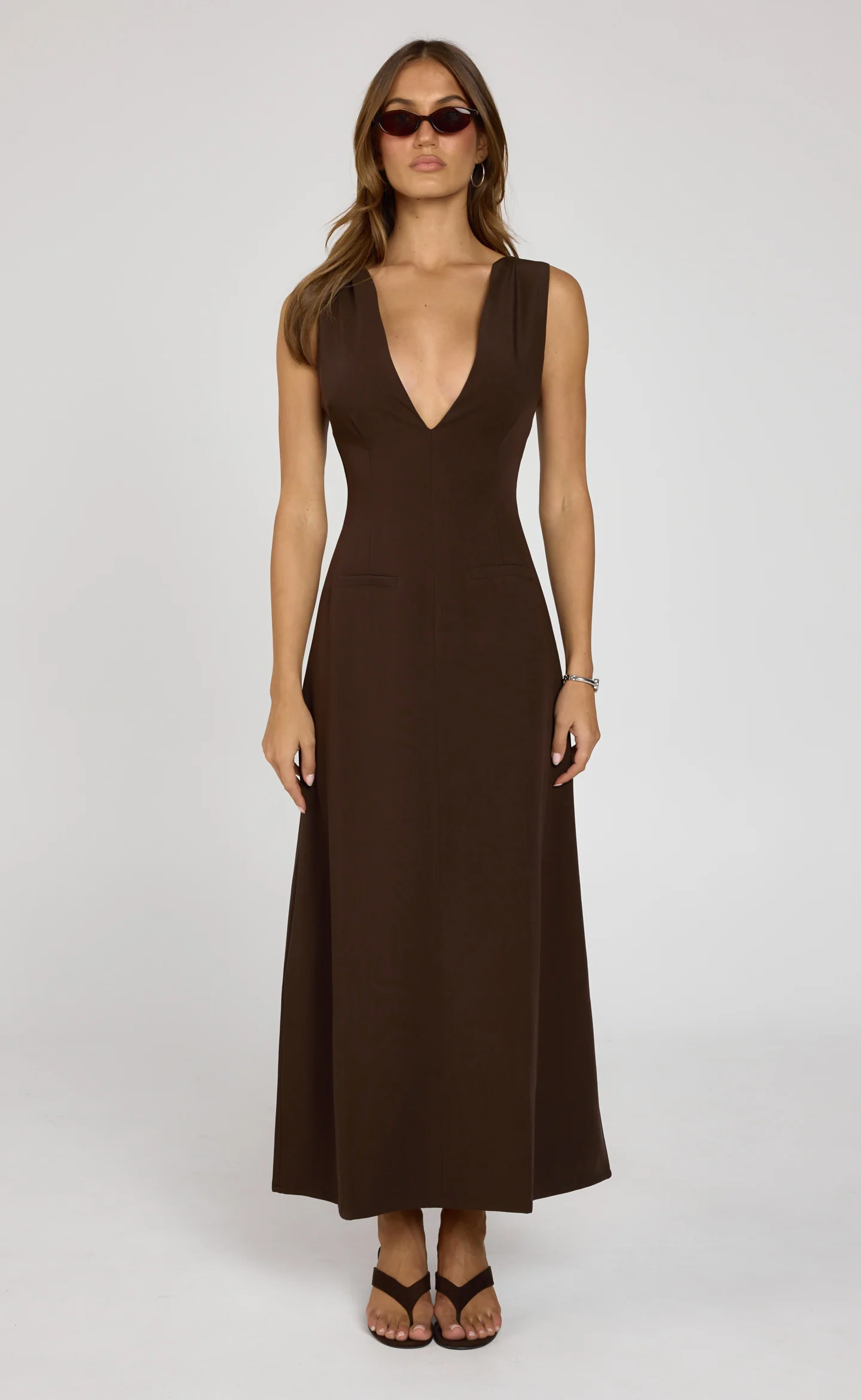 Aya Maxi Dress (Chocolate)