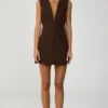 Aya Mini Dress (Chocolate)