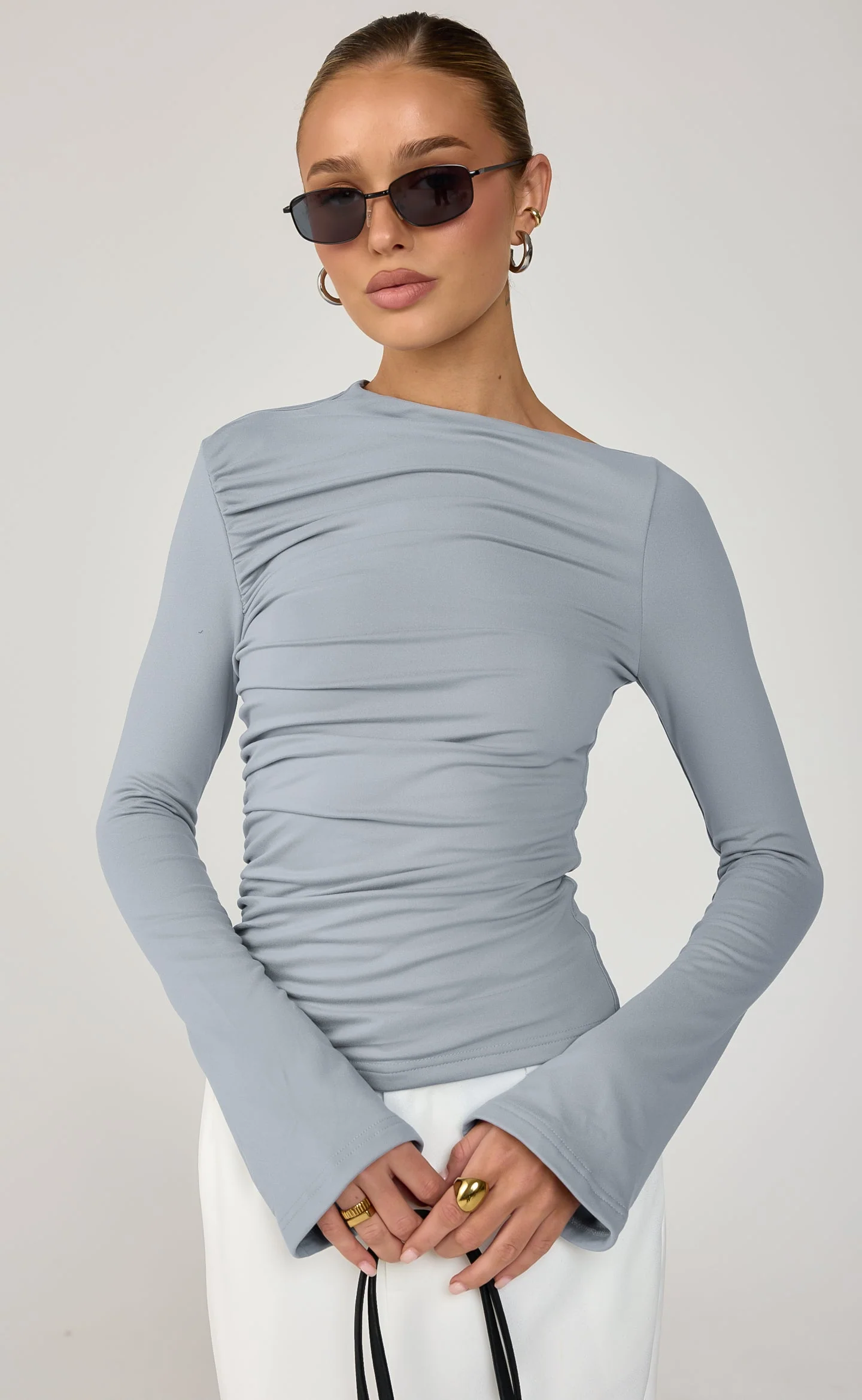 Elysse Top (Muted Blue)