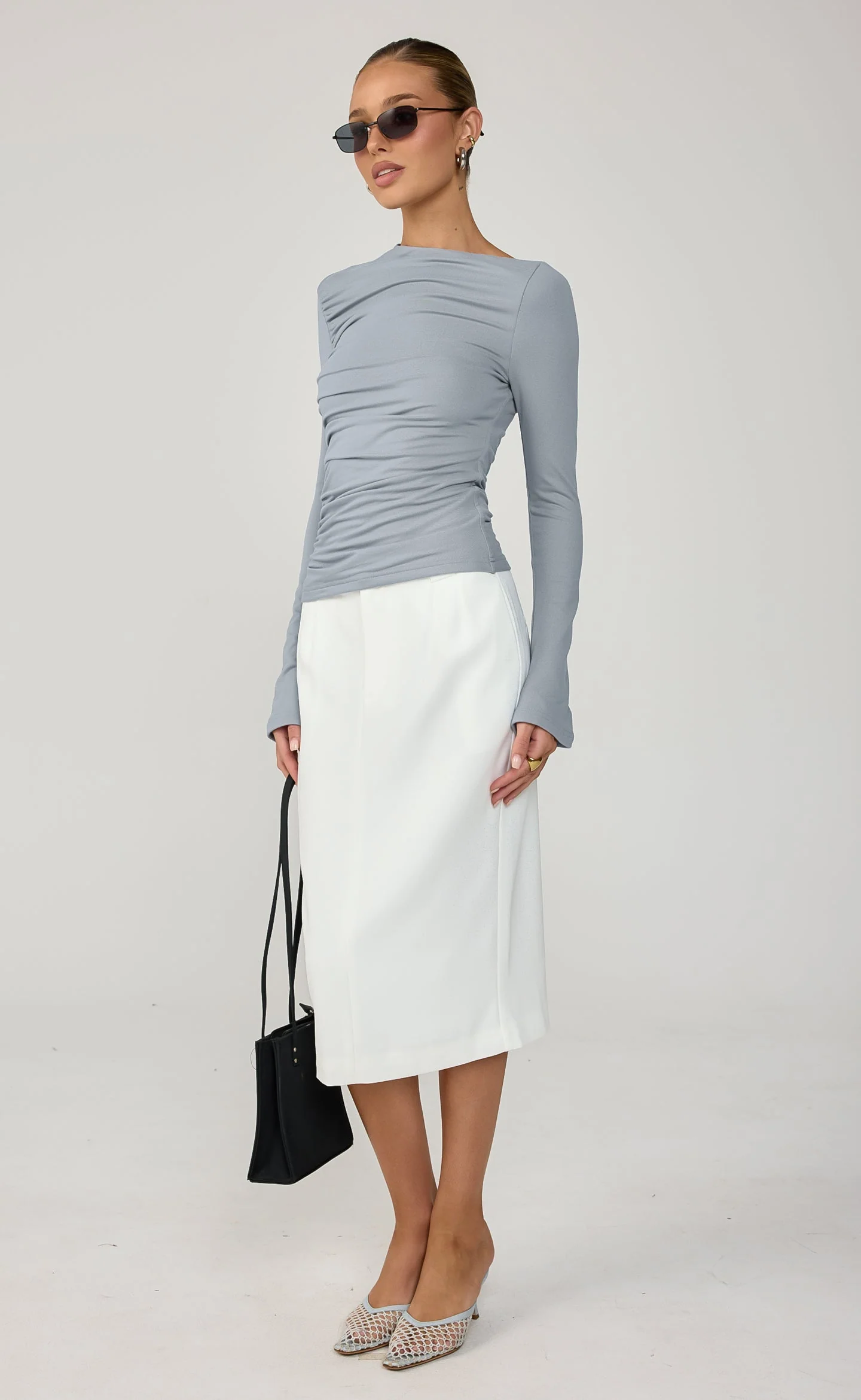 Elysse Top (Muted Blue)
