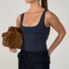 Overtime Mini Skirt (Navy Texture)