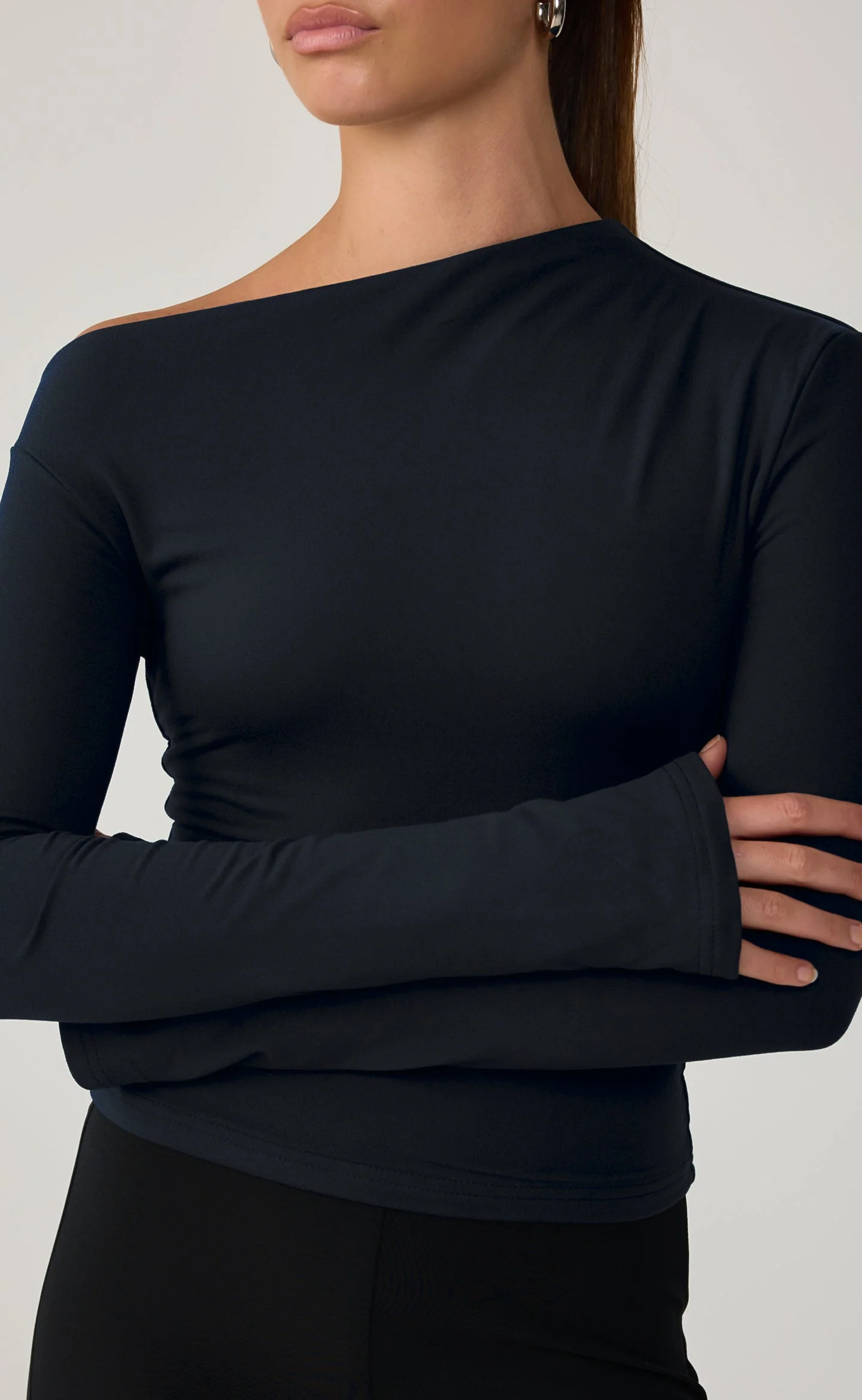 Bowen Long Sleeve Top (Navy)