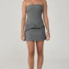 Jaylen Mini Dress (Slate Texture)