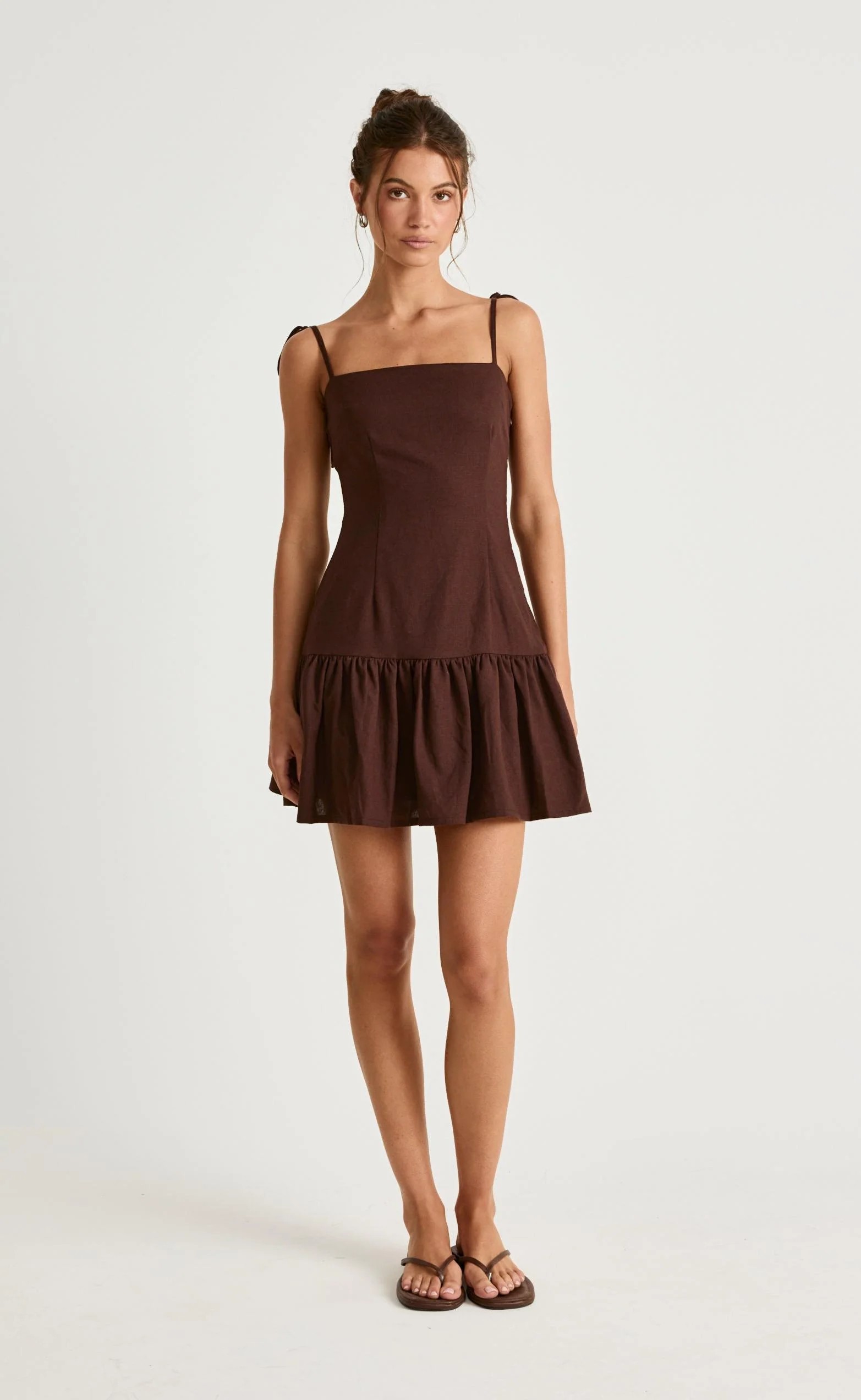 Hazel Mini Dress (Chocolate)