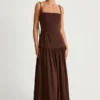 Hazel Maxi Dress (Chocolate)