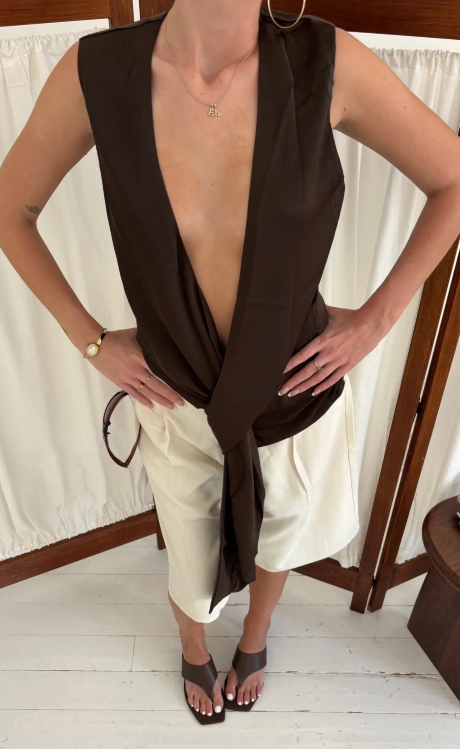 Solenne Top (Chocolate)