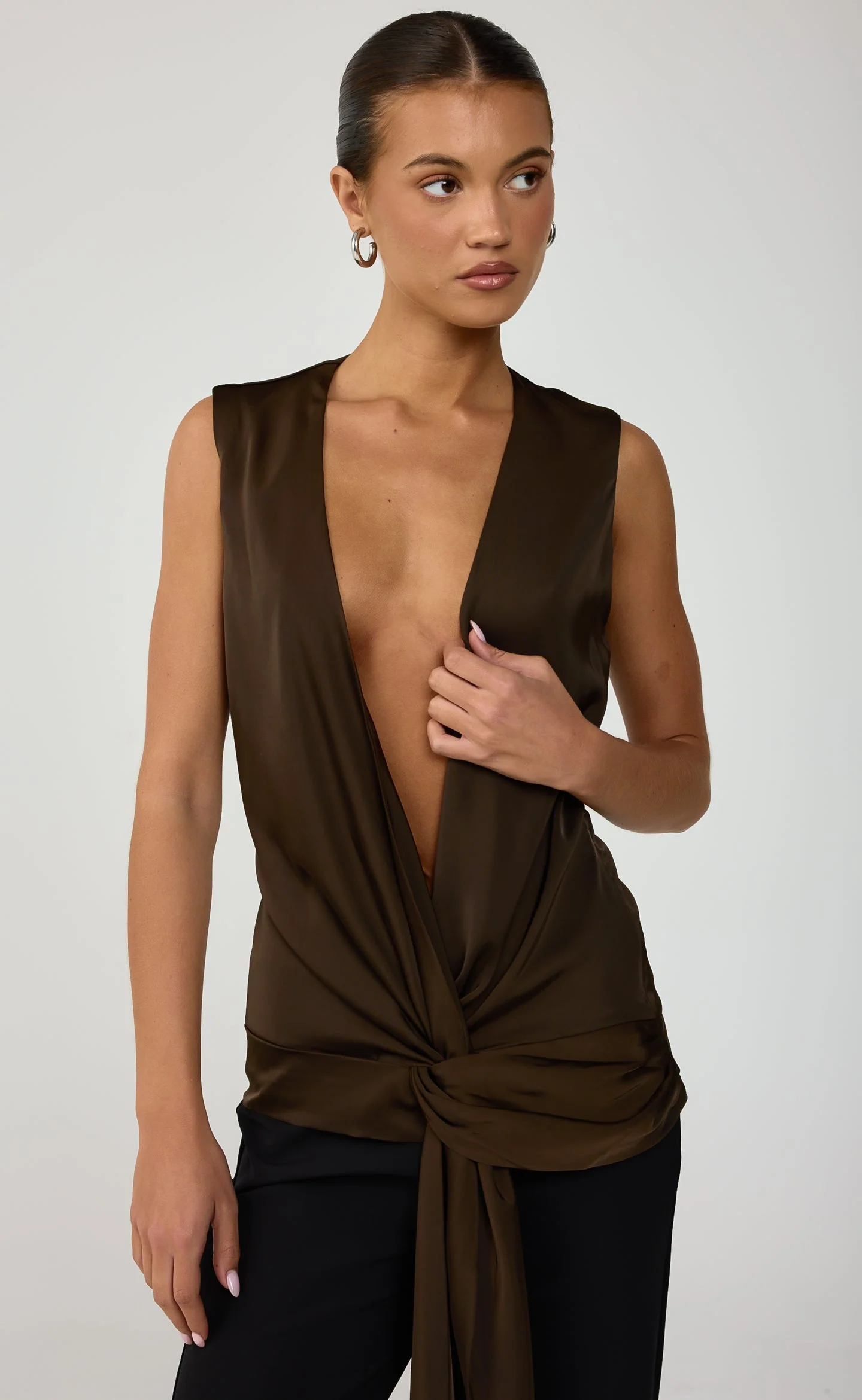 Solenne Top (Chocolate)