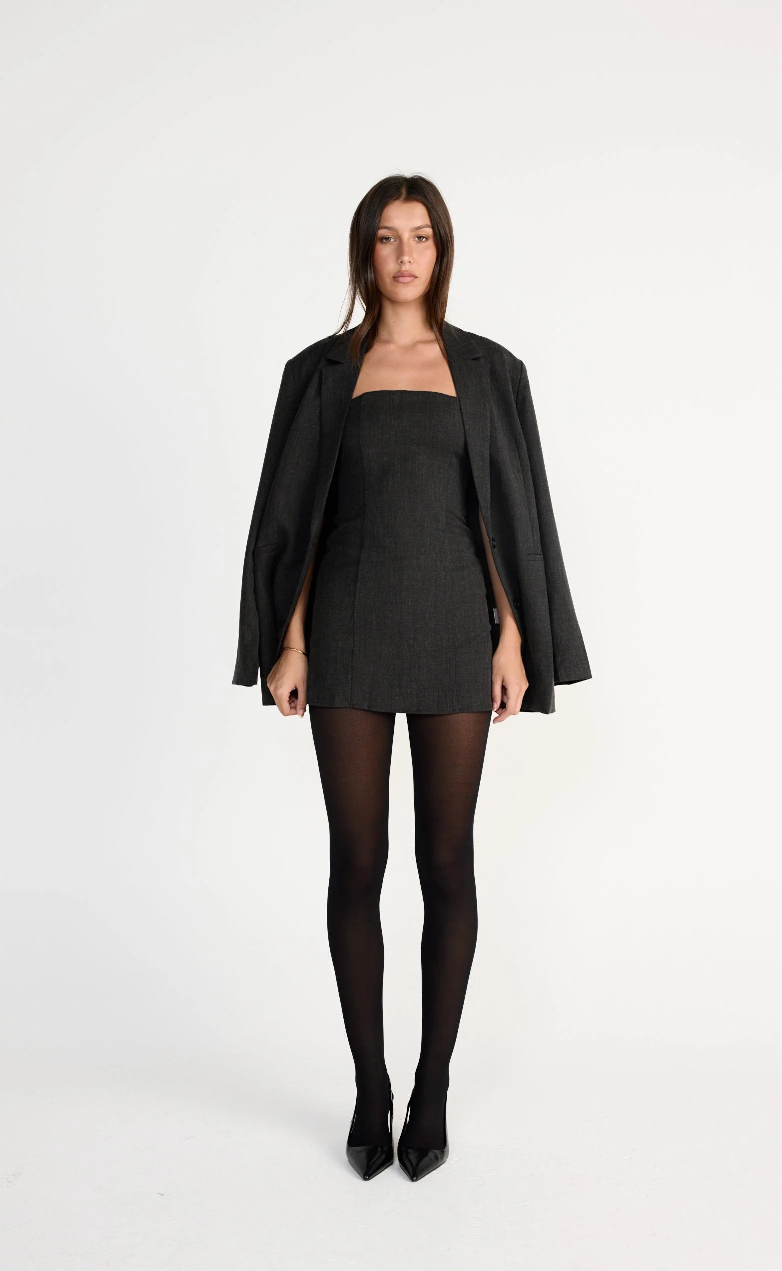 Reagan Mini Dress (Black Marle)