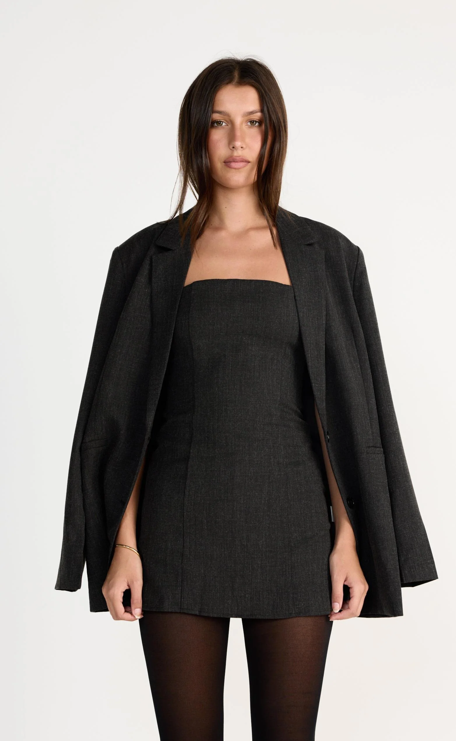 Reagan Mini Dress (Black Marle)