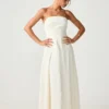 Stella Midi Dress (Cream)