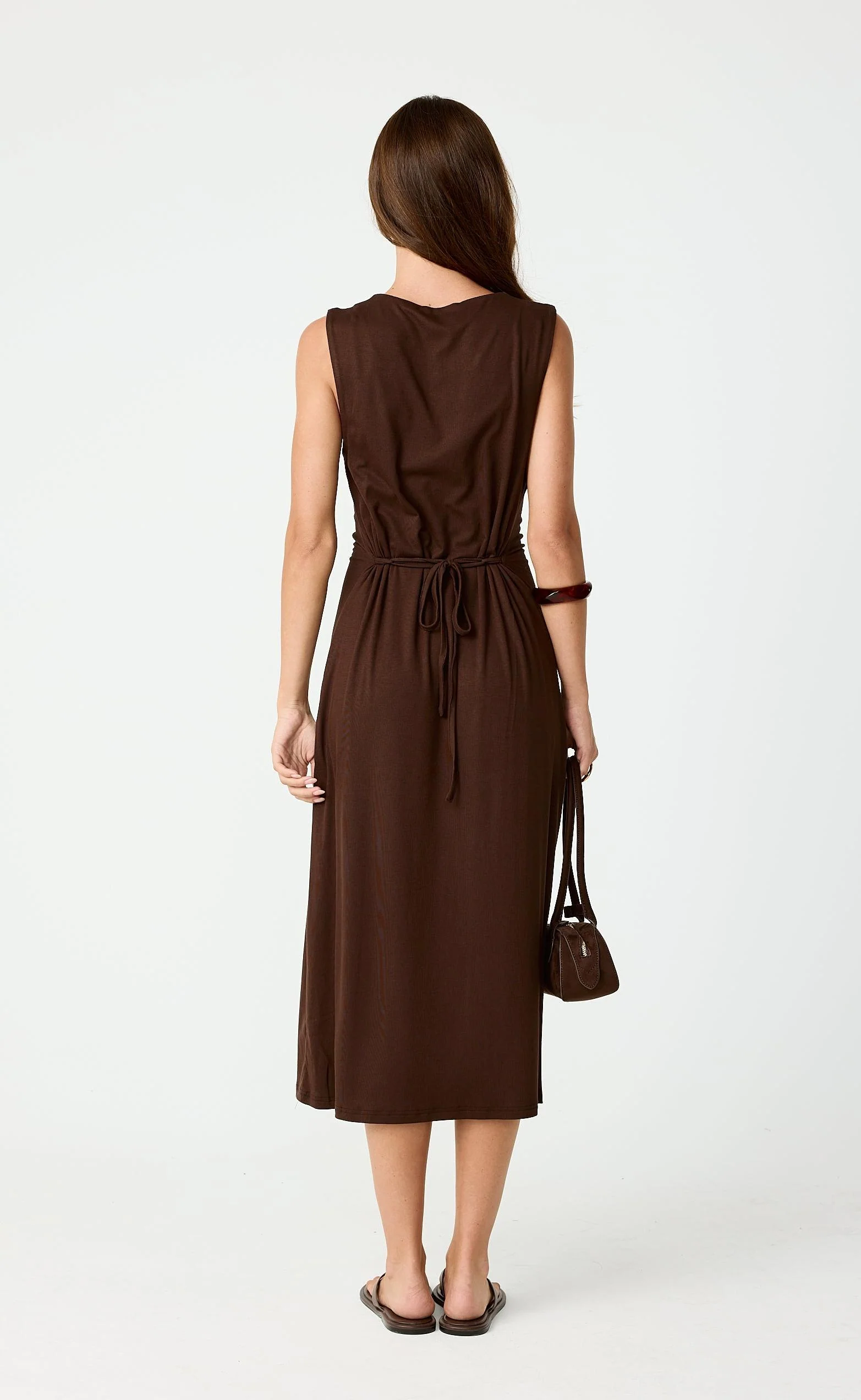 Brooke Midi Dress (Chocolate)