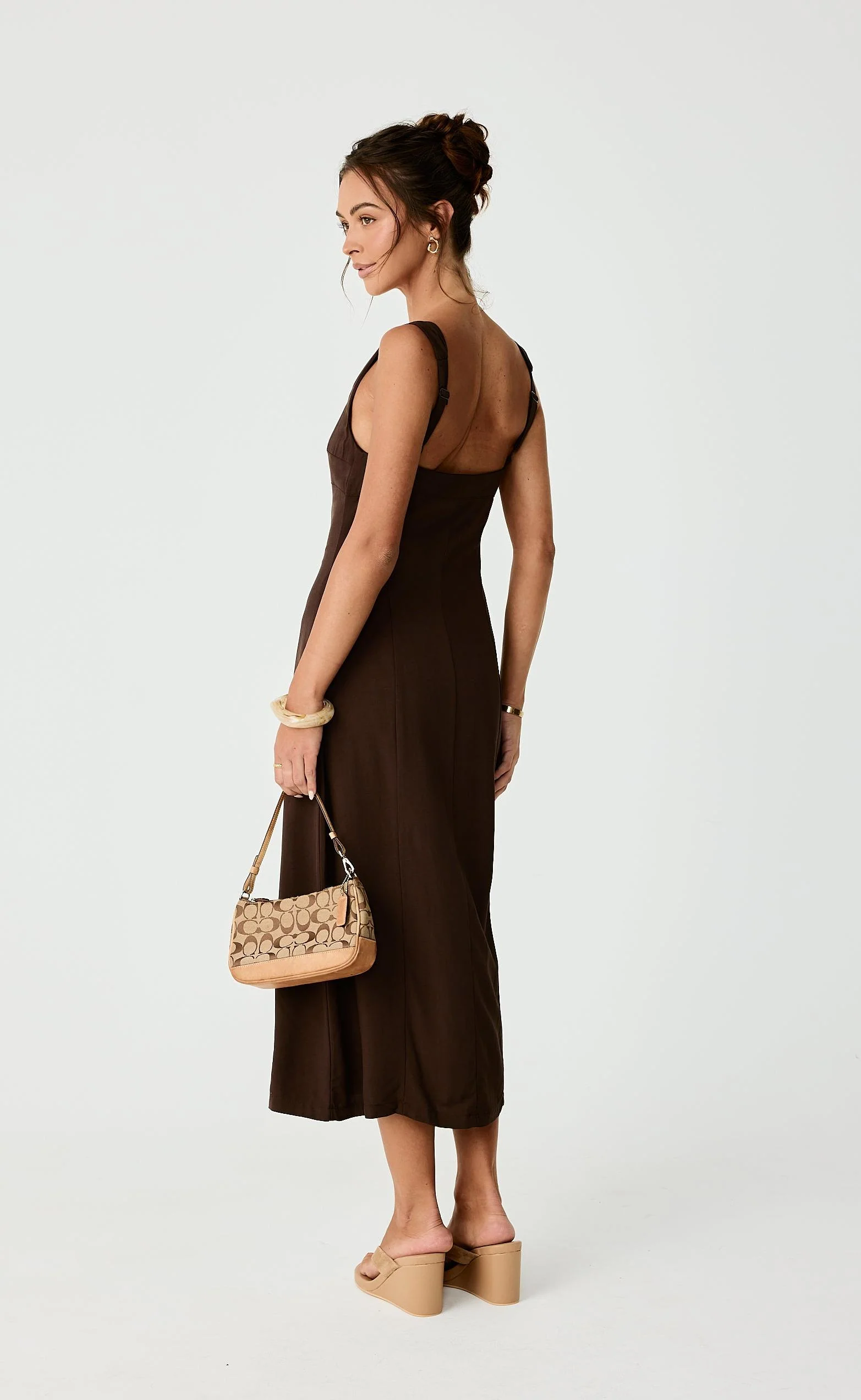 Conway Midi Dress (Chocolate)