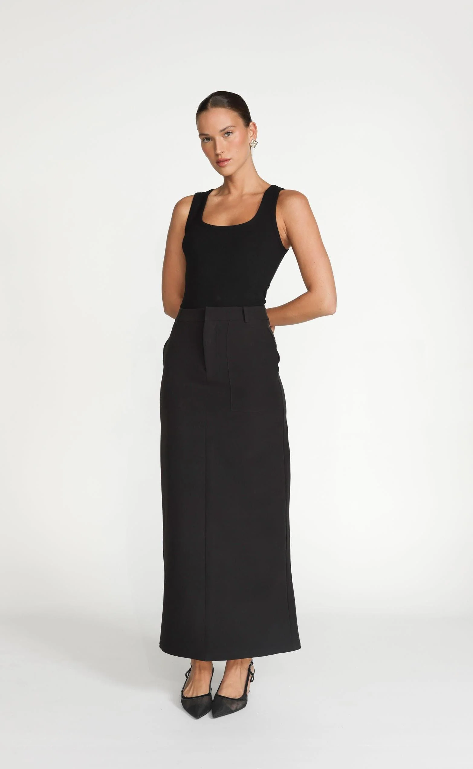Micaela Maxi Skirt (Black)