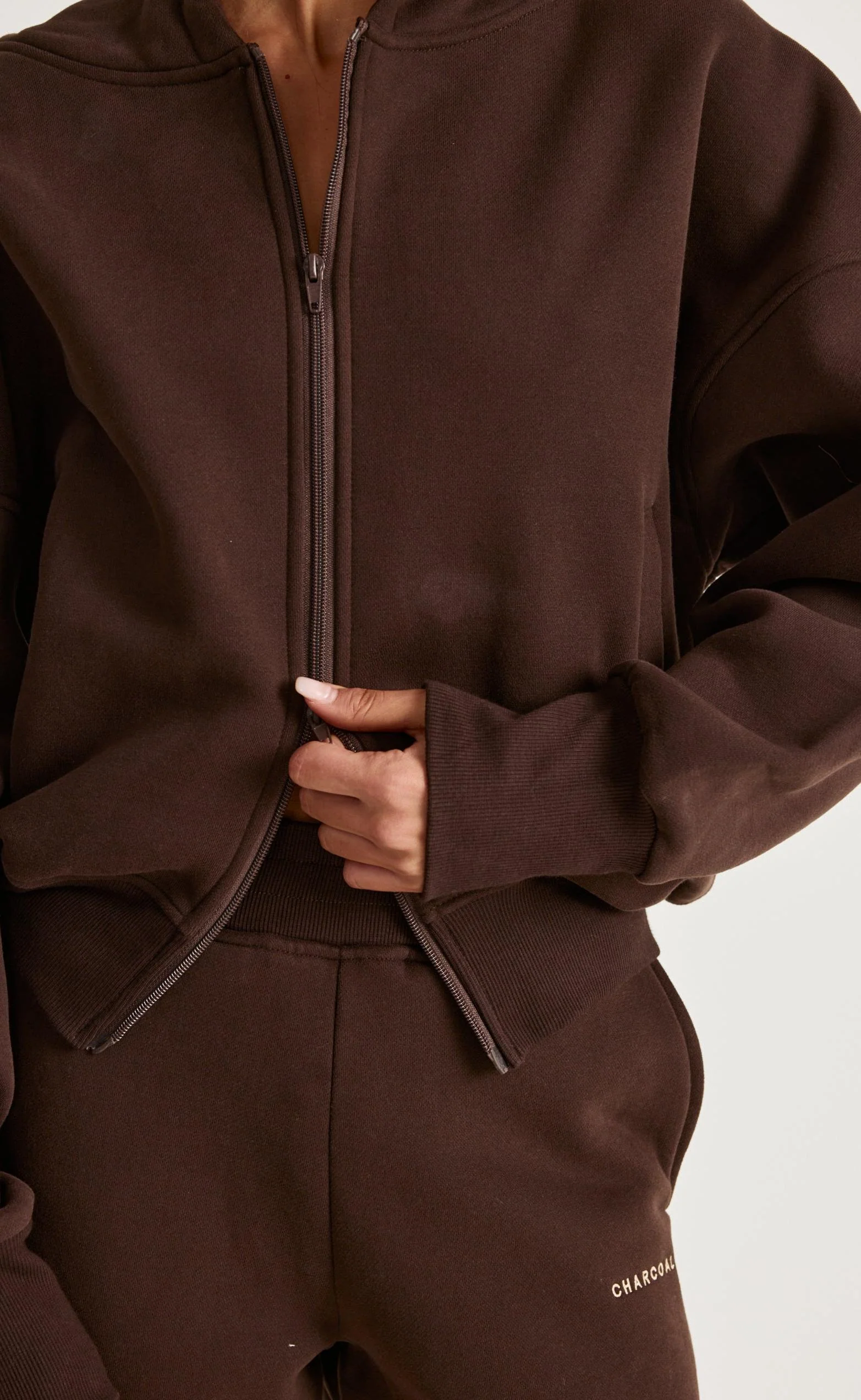 Elija Zip Hoodie (Chocolate)