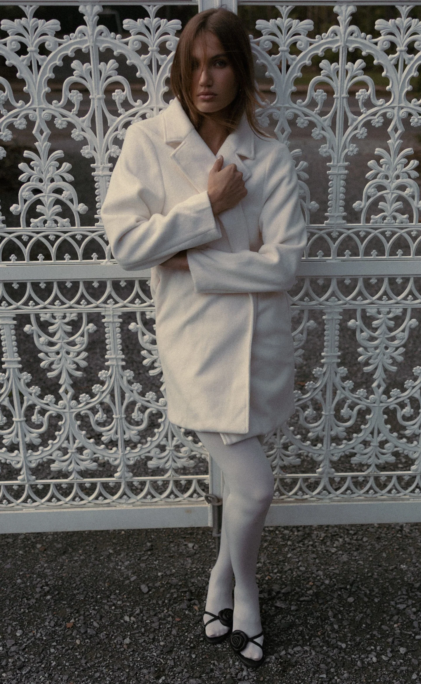 Senara Cropped Coat (Cream)