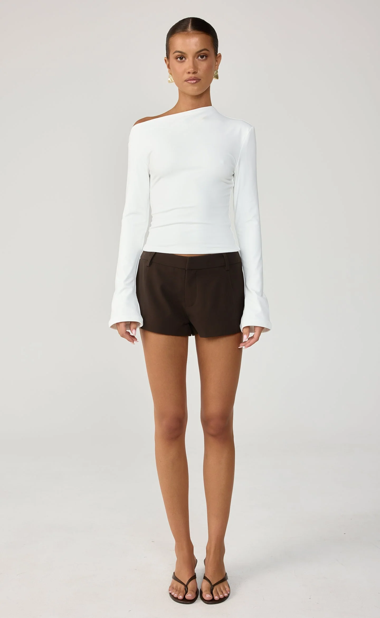 Bowen Long Sleeve Top (White)