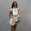 Clara Mini Dress (White)