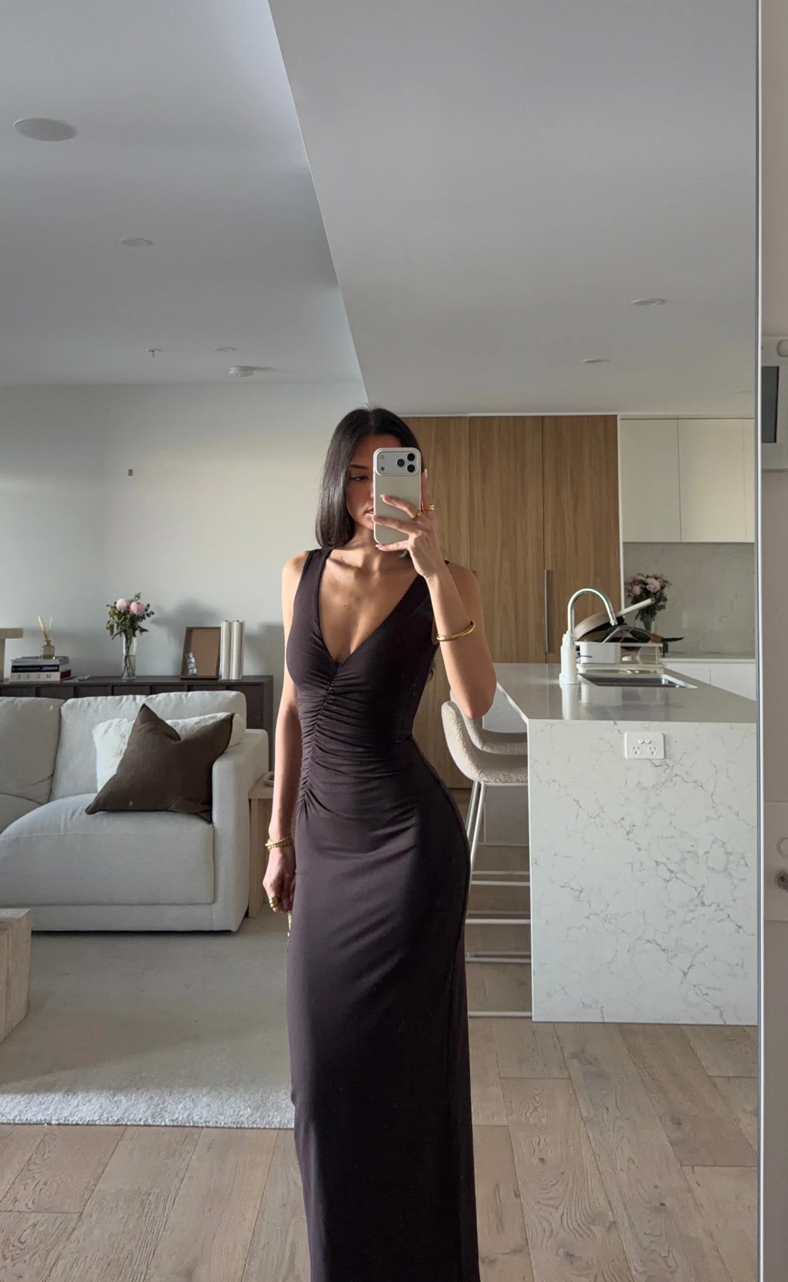 Viola Maxi Dress (Chocolate)