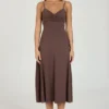 Poppy Midi Dress (Chocolate)