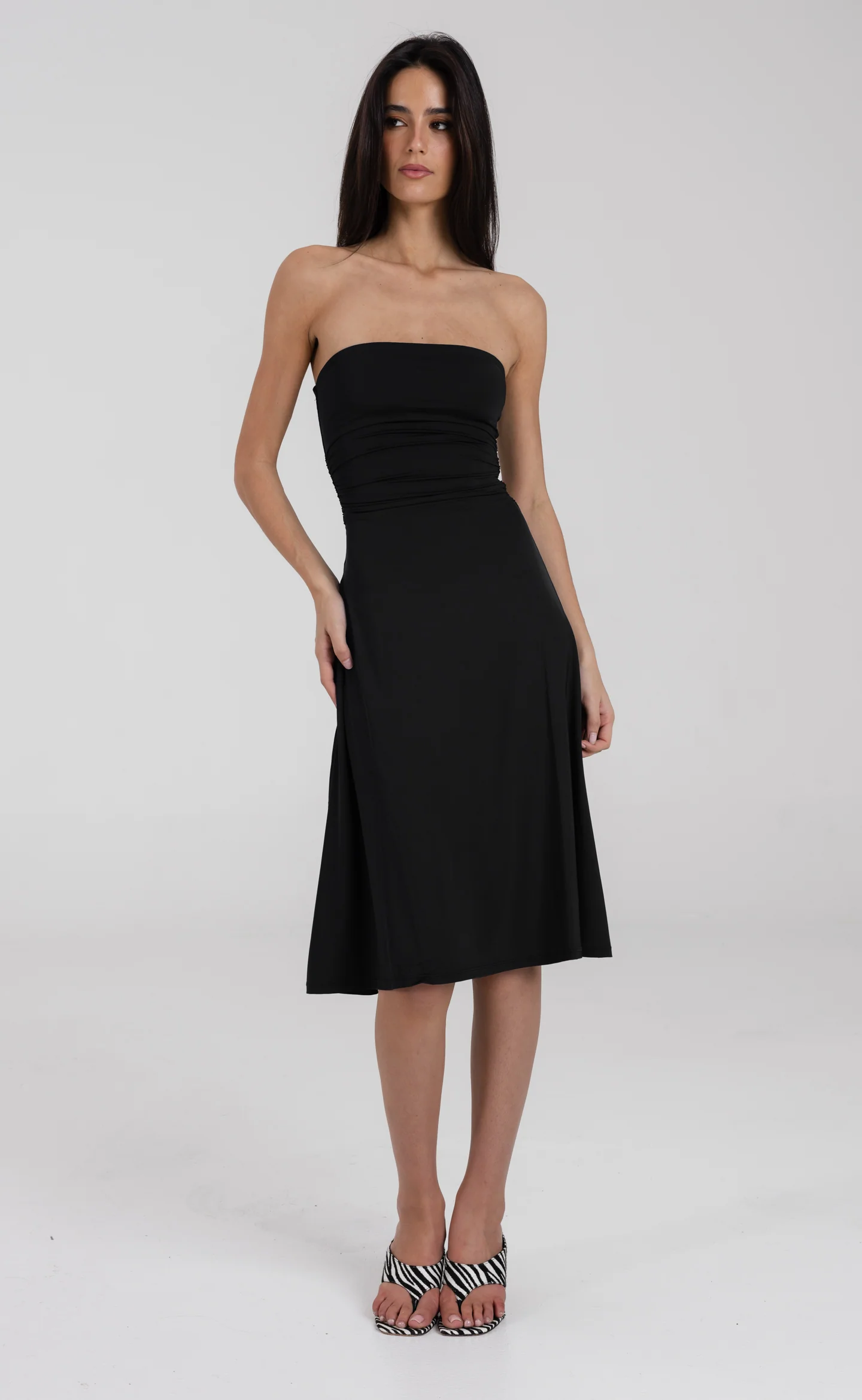 Darya Midi Dress (Black)