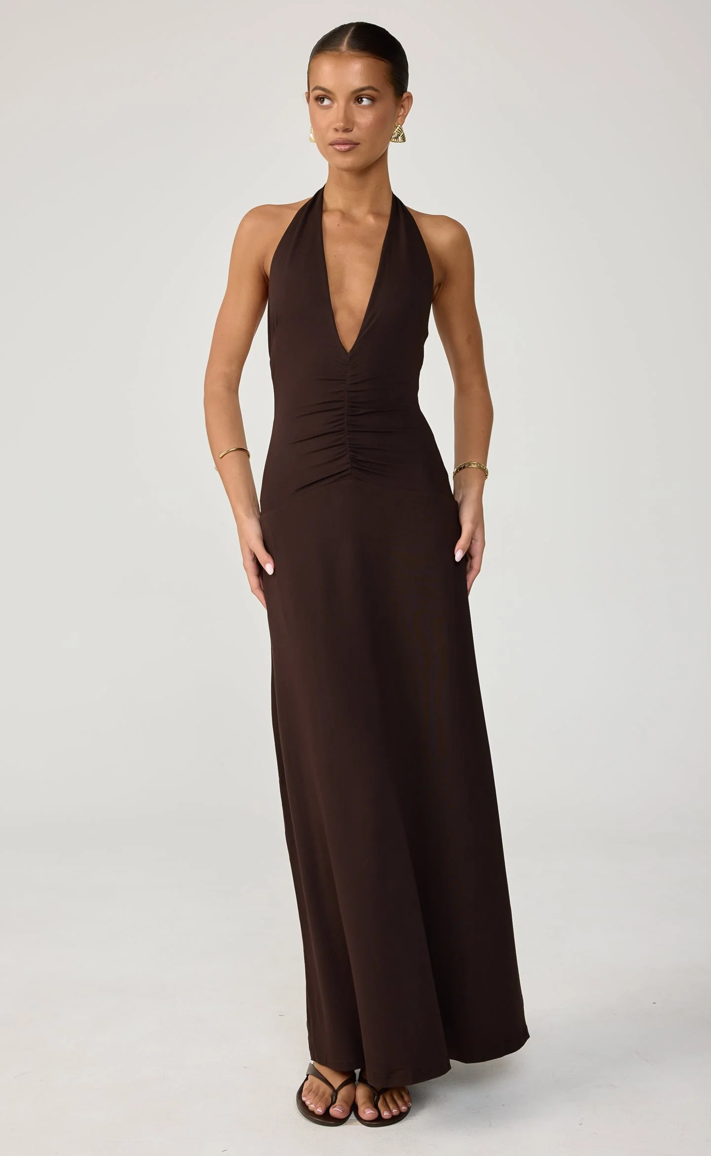 Araminta Maxi Dress (Chocolate)