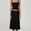 Hideaway Midi Skirt (Black)